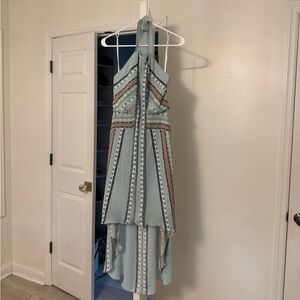 BCBGMaxAzria High Low Dress in Mint and Coral